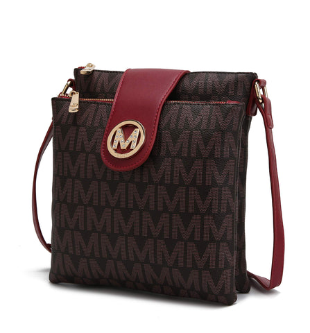 MKF Crossbody Bags for women - Cross body Strap, Messenger Purse - PU Leather Handbag, Womens Fashion Pocketbook Red