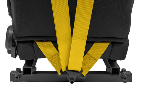 OpenWheeler Racing and Flight Simulation Cockpit Four Point Harness. Virtual Reality add-on. Yellow