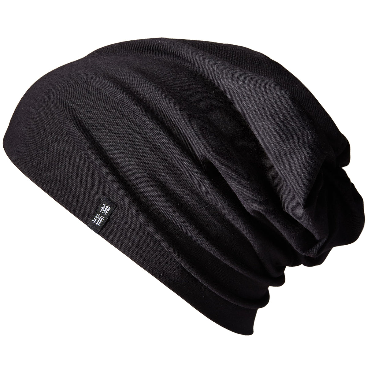 Enter the ComplexÂ® Light Jersey Beanie Hat, Women and Men, Cotton Slouch Beanie, Elastic, Black, S/M