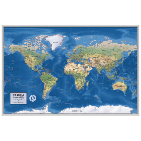 Laminated World Ranger Map Poster | Physical Style Map | Includes The Most Legible Location Labels | 36Ã¢â‚¬Â x 24Ã¢â‚¬Â | Shipped Rolled in a Tube, Not Folded | Great for The Home, Office, or Classroom...