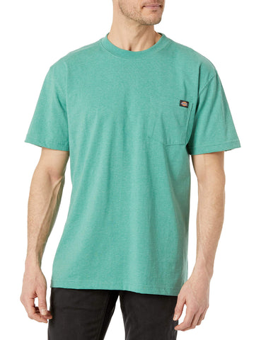 Dickies Men's Big & Tall Heavyweight Crew Neck Short Sleeve Tee Big, Green Heather, Large Tall