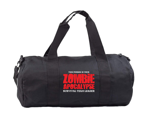 Hippowarehouse This person is your zombie apocalypse survival team leader Gymwear Gym Duffle Cylinder Uniform Kit Bag 50 x 25 x 25cm 20 litres