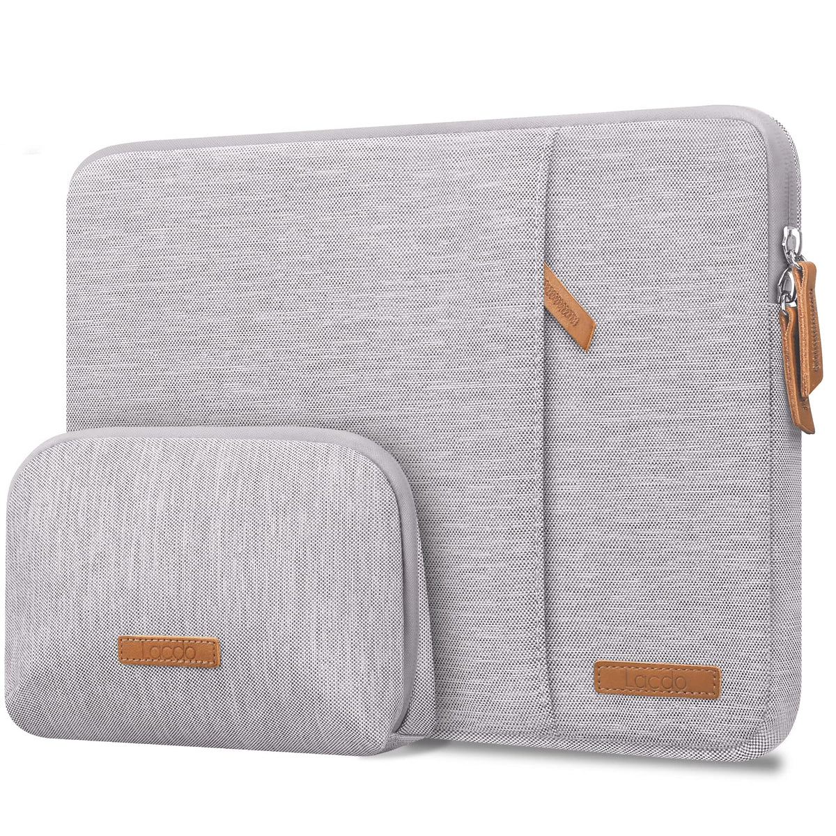 Lacdo 360° Protective Laptop Sleeve Case for 13 inch New MacBook Air M3 A3113/M2 A2681/M1 A2337 A2179 2024-2018, 13 inch New MacBook Pro M2 M1 A2338 A2251, 13 inch iPad Pro M4 / iPad Air M2, Gray
