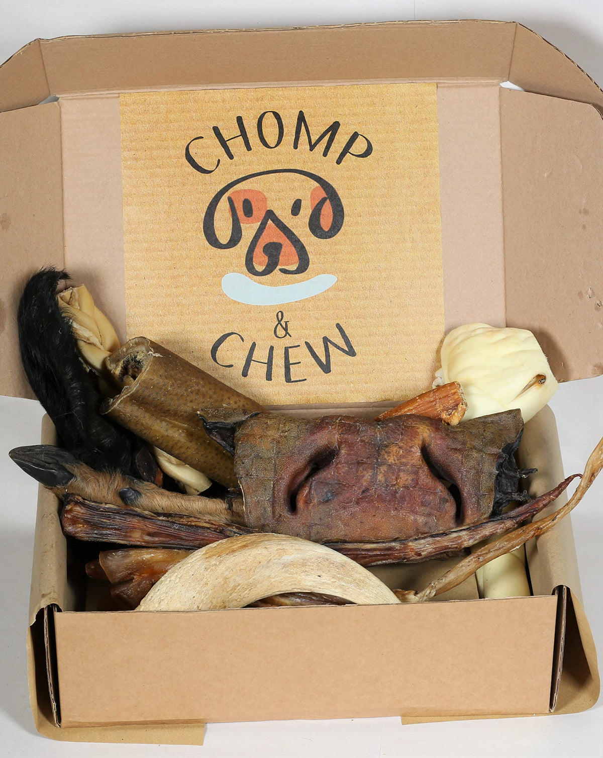 CHOMP & CHEW | MIGHTY CHOMPER BOX | 100% Natural Dog Chews | Long-Lasting Chews for Powerful Chewers | Ideal for Large & Giant Breed Dogs | Dental Chews for Dogs