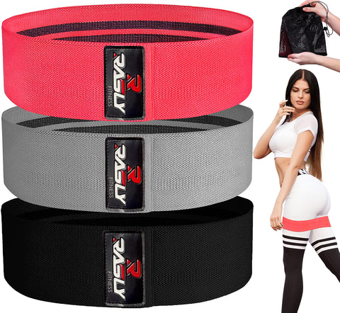 Kanzy Fabric Resistance Bands for Women & Men Squat Bands Perfect Workout Bands set for Legs, Thighs, & Hips Glute Bands Non-Slip Hip Circle, Exercise Booty Bands for Workout, Yoga, Pilates Training