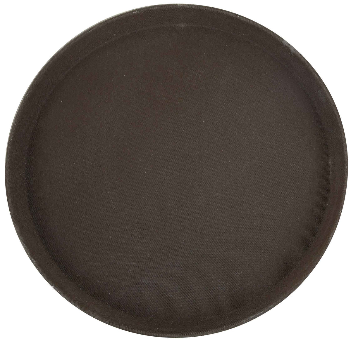 Winco Round Fiberglass Tray with Non-Slip Surface, 16-Inch, Brown