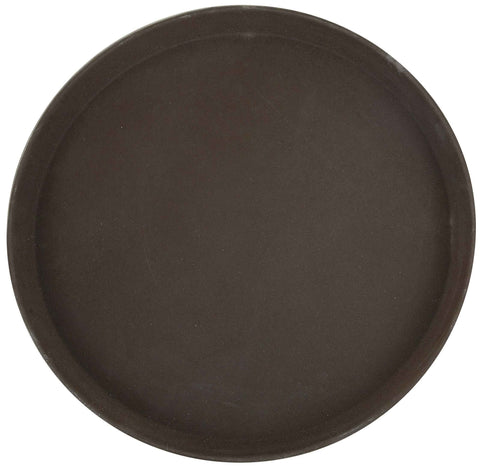 Winco Round Fiberglass Tray with Non-Slip Surface, 16-Inch, Brown