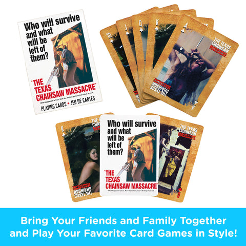 AQUARIUS Texas Chainsaw Massacre Playing Cards - Poker Size Deck of Cards for Your Favorite Card Games - Officially Licensed TTCM Merchandise & Collectibles