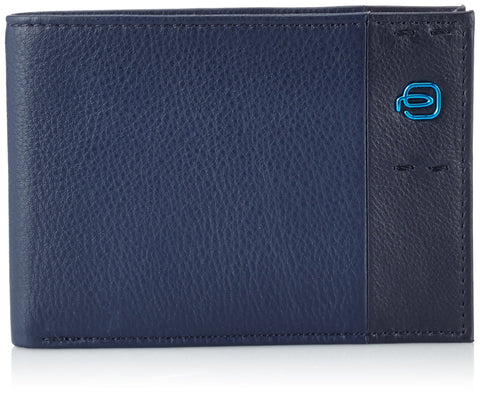 PIQUADRO Men's Coin Purse, Blue, 12 cm