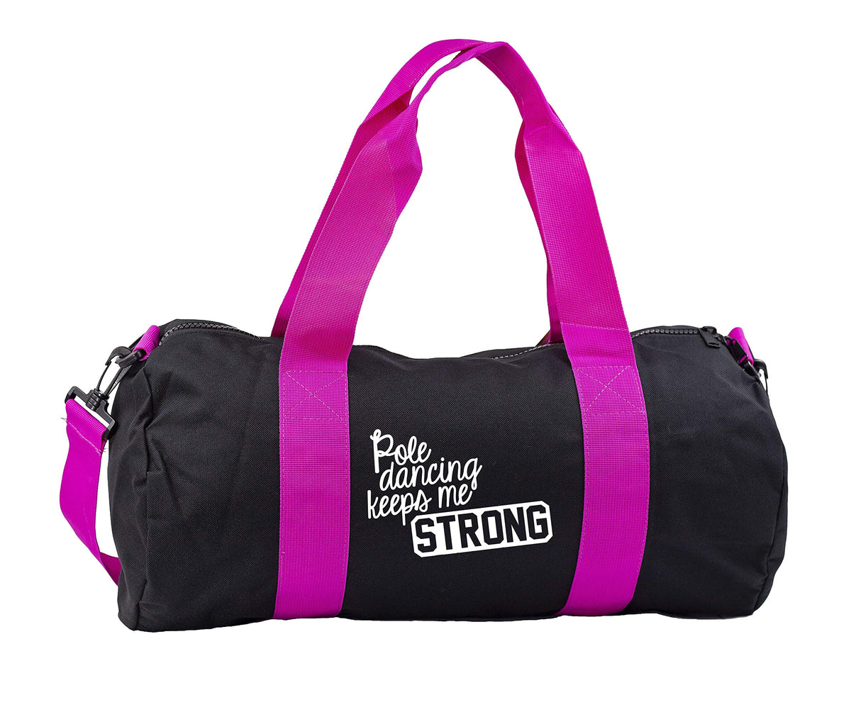 Hippowarehouse Pole dancing keeps me strong Gymwear Gym Duffle Cylinder Uniform Kit Bag 50 x 25 x 25cm 20 litres