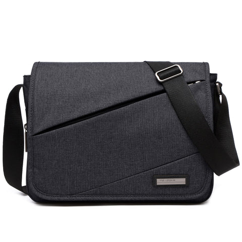 VARLIVOO Fashion Men Messenger Bag Shoulder Bags 13" inch Laptop Bags Crossbody Bags Travel Commute School Hiking Camping Waterproof Polyester Black A