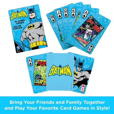 AQUARIUS DC Batman Playing Cards - Batman Themed Deck of Cards for Your Favorite Card Games - Officially Licensed DC Comics Merchandise & Collectibles