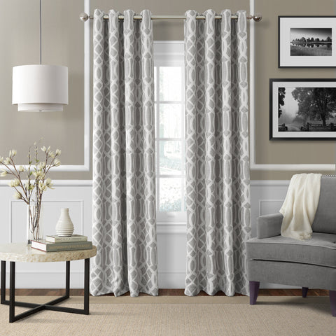 Elrene Home Fashions Energy Efficient Room Darkening-Rod Pocket Window Panel Harper Linen 52" x 95" (1 Panel) 1