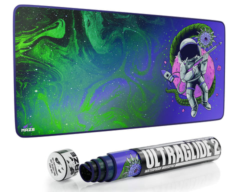 Maze XXL Extended Mouse Pad/Mat | Thickest 5mm (36''x18''x0.2'') Ultraglide 2 Astro CGR-GP Smooth Surface Mousepad for Maximum Control and Speed (Waterproof, Anti Fray, Anti Slip) Desk Mat