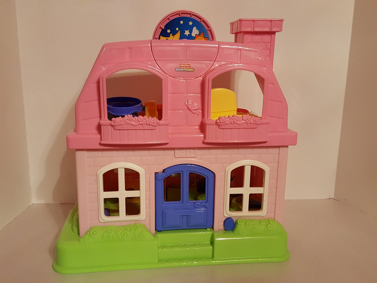 Fisher-Price Little People Happy Sounds Home (PINK) w Sounds & 3 Figures - ToysRUs Exclusive (2009)
