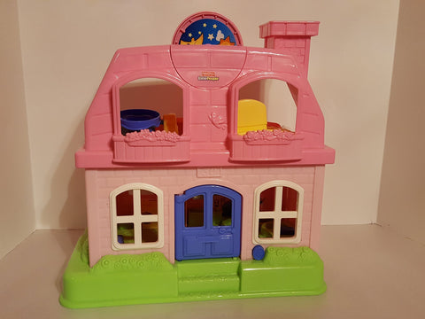 Fisher-Price Little People Happy Sounds Home (PINK) w Sounds & 3 Figures - ToysRUs Exclusive (2009)