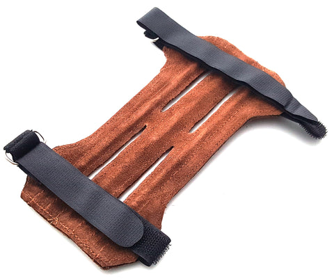 starlingukpk Quality Soft Suede Leather Archery Arm Guard, Shooting Arm Guard. (Brown)
