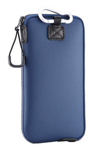 OneJoy Neoprene Cell Phone Pouch, Large Zipper Opening, Lightweight & Protective Phone Sleeves for iPhone Durable Phone Carrier Bag, Thermal Carrying Phone Pouch with Inner Pocket [ Navy ]