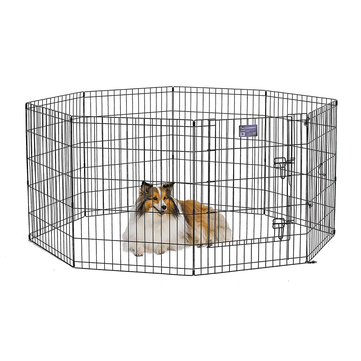 MidWest Homes for Pets Dog Exercise Pen & Playpen with Door; 60.96 cm by 76.2 cm; Black E-Coated; 550-30