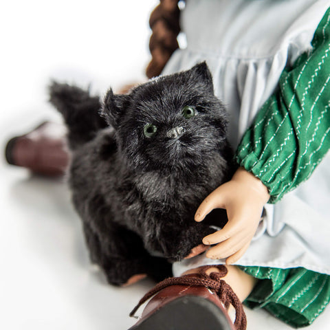 THE QUEEN'S TREASURES 18 Inch Doll Pets, Officially Licensed Little House On The Prairie Black Kitty Cat, Compatible with American Girl Dolls
