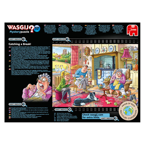 Jumbo, Wasgij, Mystery 17 - Catching A Break!, Jigsaw Puzzles for Adults, 1,000 piece