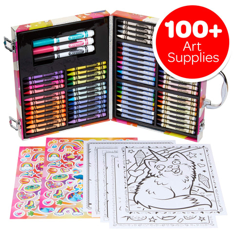 Crayola Mini Art Set with UniCreatures, Kids Art Kit, 100+ Pieces, Ages 3, 4, 5, 6, 7