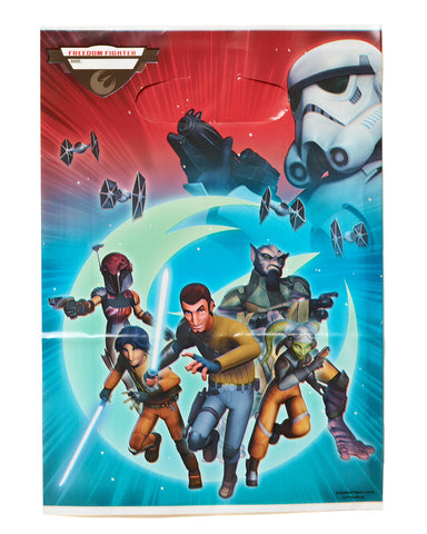 amscan Star Wars Rebels Folded Loot Bags, Party Favor Red/Blue, 9" x 6 1/2"