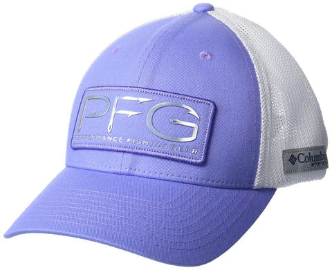 Columbia Unisex PFG Hooks Mesh Ball Cap - High, Violet Sea/Silver, Small/Medium
