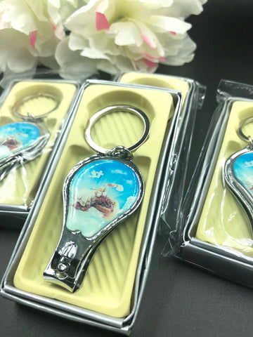12 Pcs Baptism Keychain with Nail Clipper and Opener Party Favors for Baby Boys and Girls/Bautizo Recuerdos/Gift for Guest/Christening Favors