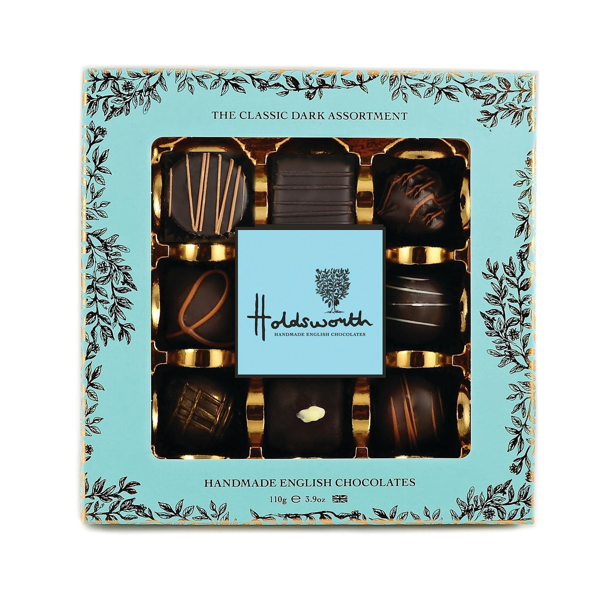Holdsworth Chocolates Luxury Classic - Handmade Truffles Dark Chocolate Assortment - 110g