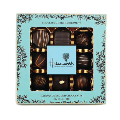 Holdsworth Chocolates Luxury Classic - Handmade Truffles Dark Chocolate Assortment - 110g