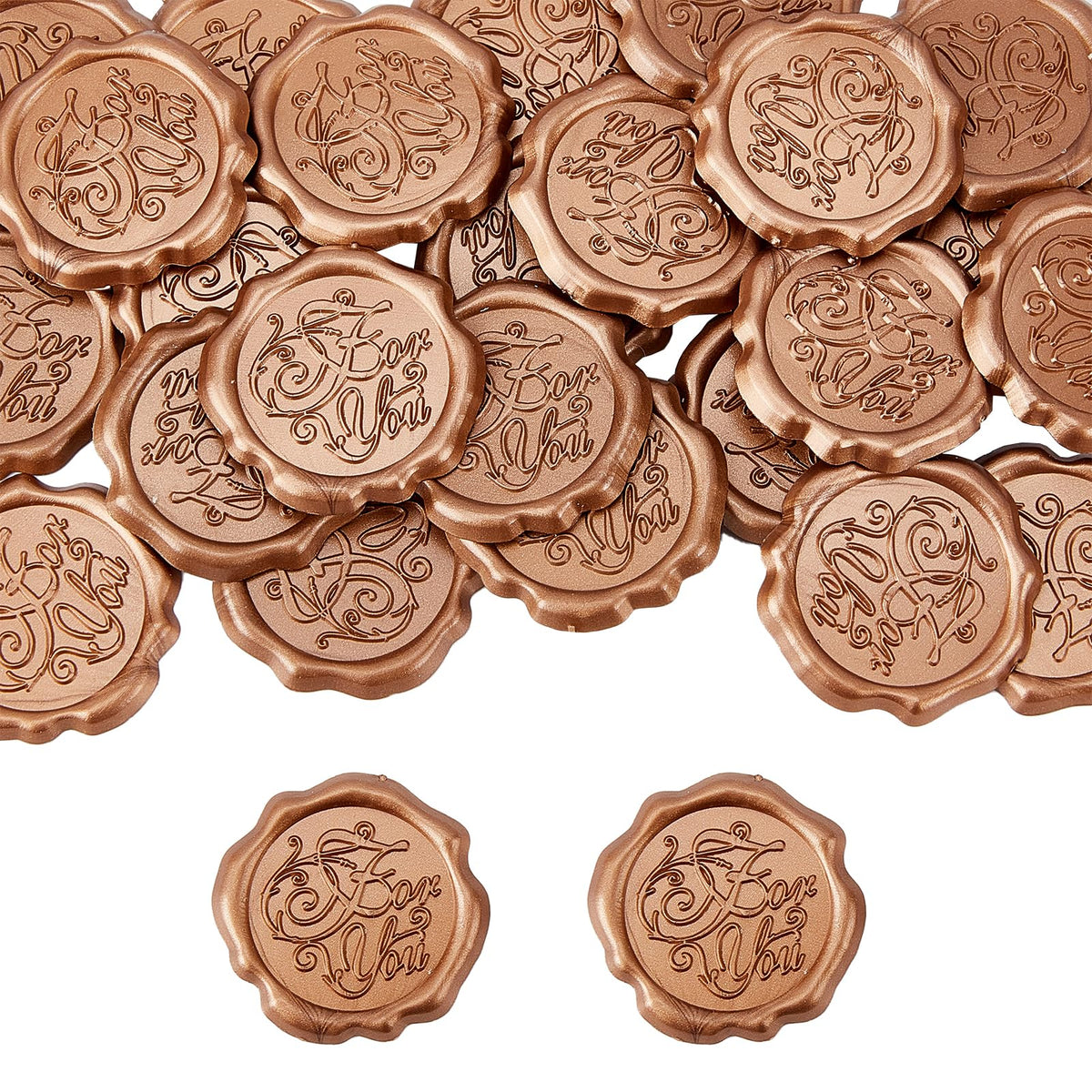 AMIJOUX 25 PCS Gold Wax Seal Stickers, Embossed Envelope Seals Sticker Self Adhesive Wax Decals, Decorative Stamp Sticker for Wedding Greeting Invitation Cards Gift Wrapping