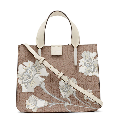 Calvin Klein Audrey Mini Bag Crossbody, Almond Multi Floral, One Size