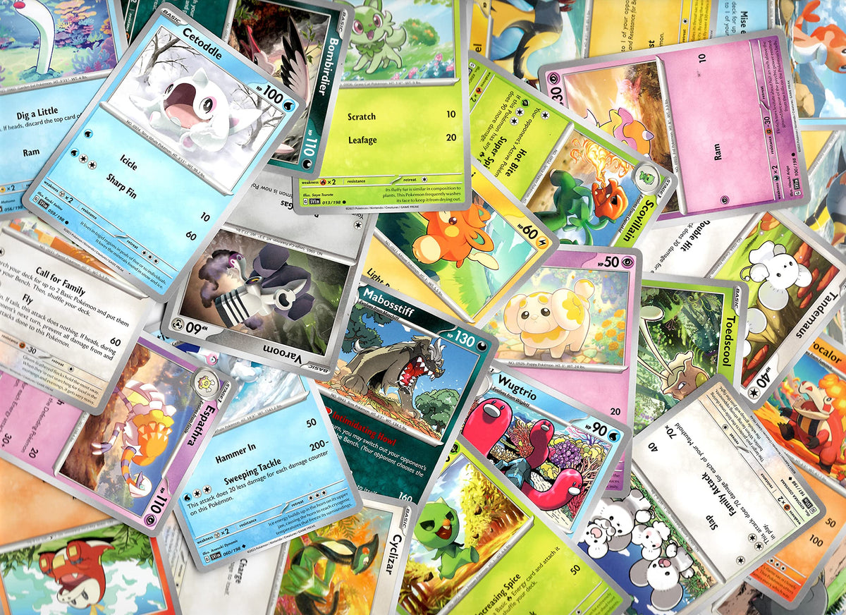 25 Pokemon Card lot - Scarlet & Violet - Gen 9 Only - No Duplicates - i.e Tandemaus - Lechonk - Bombirdier - Wiglett