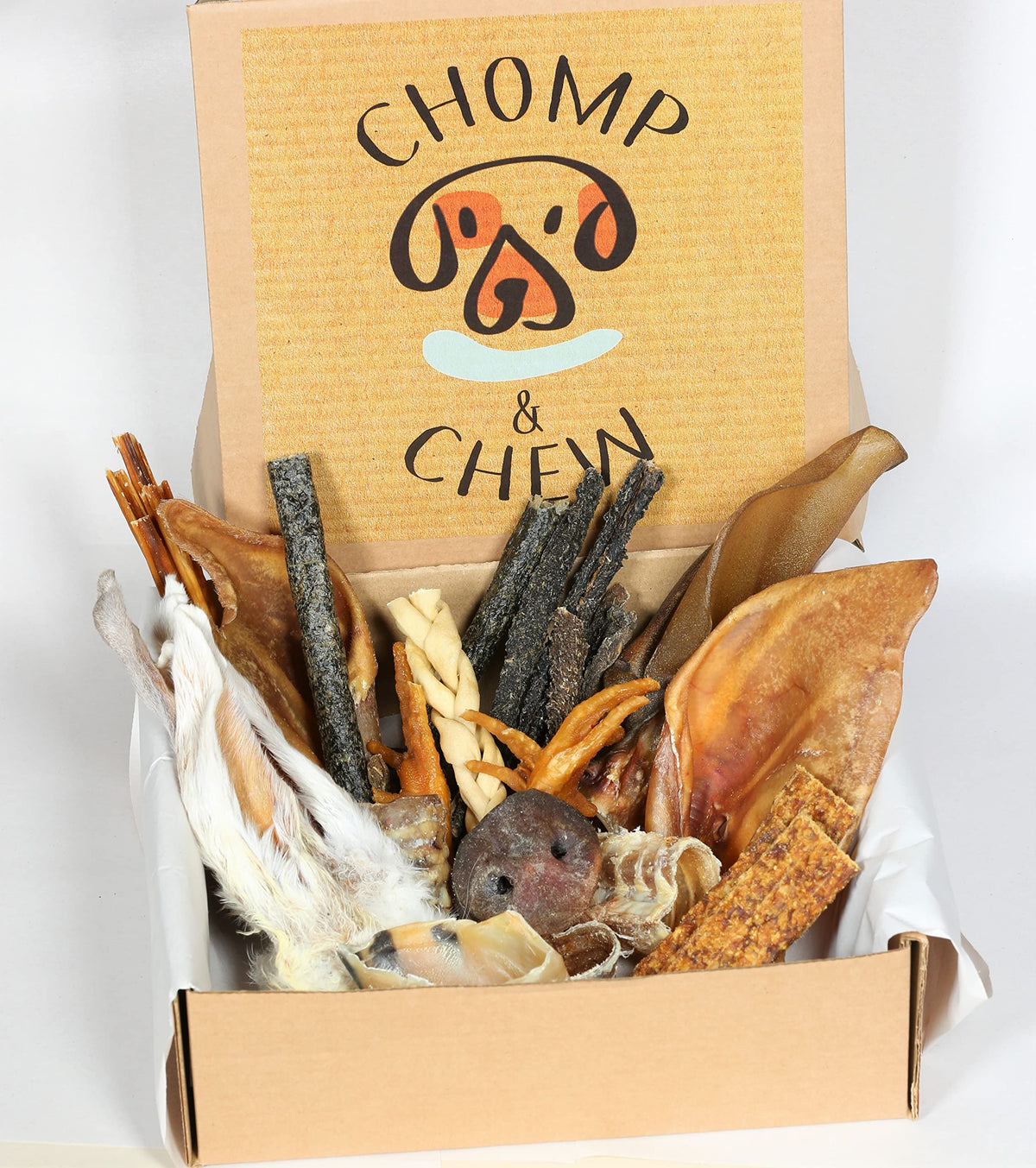 CHOMP & CHEW | PUPPY CHOMPER BOX |100% Natural Dog Treat Variety Box | Reduces teething | Long-Lasting Chews and Everyday Treats | Small Breed Dogs Treats