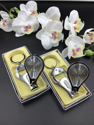 (12) New QuinceaÃƒÆ’Ã‚Â±era Recuerdos. My Sweet 15 Princess Celebration Gifts Gold/Silver Plate Nail Clipper Keychain Party Favor