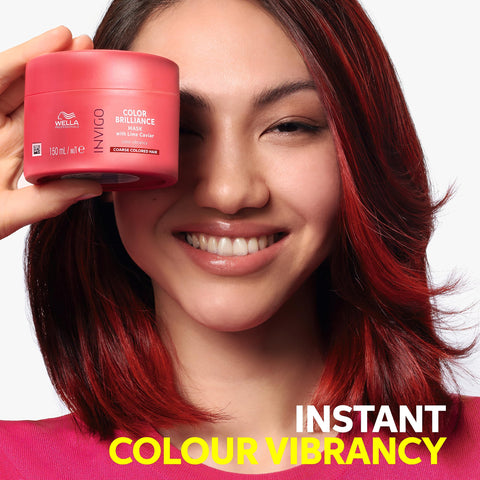 Wella Professionals Invigo Color Brilliance Professional Hair Care, Colour Protection for Coarse Hair, Vibrant Hair Colour, Mask 150ml