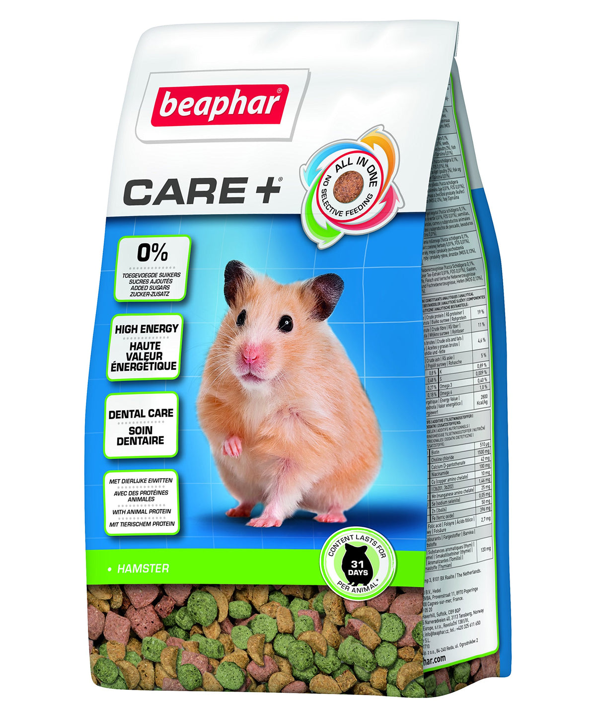PUZMUG Beaphar Care+ Hamster Food 250g