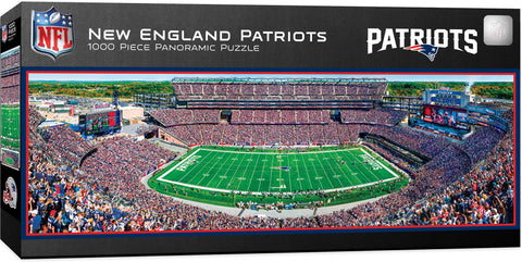 MasterPieces 1000 Piece Sports Jigsaw Puzzle - NFL New England Patriots Center View Panoramic - 13"x39"