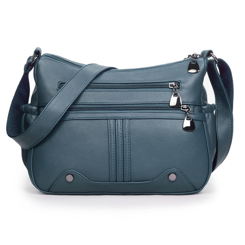 VOLGANIK ROCK Ladies Handbags Medium Soft Handbags for Women Shoulder Bag for Women Crossbody Bags for Women Multi Pockets Handbag PU Leather Shoulder Bag Everyday Bag Gift for Women