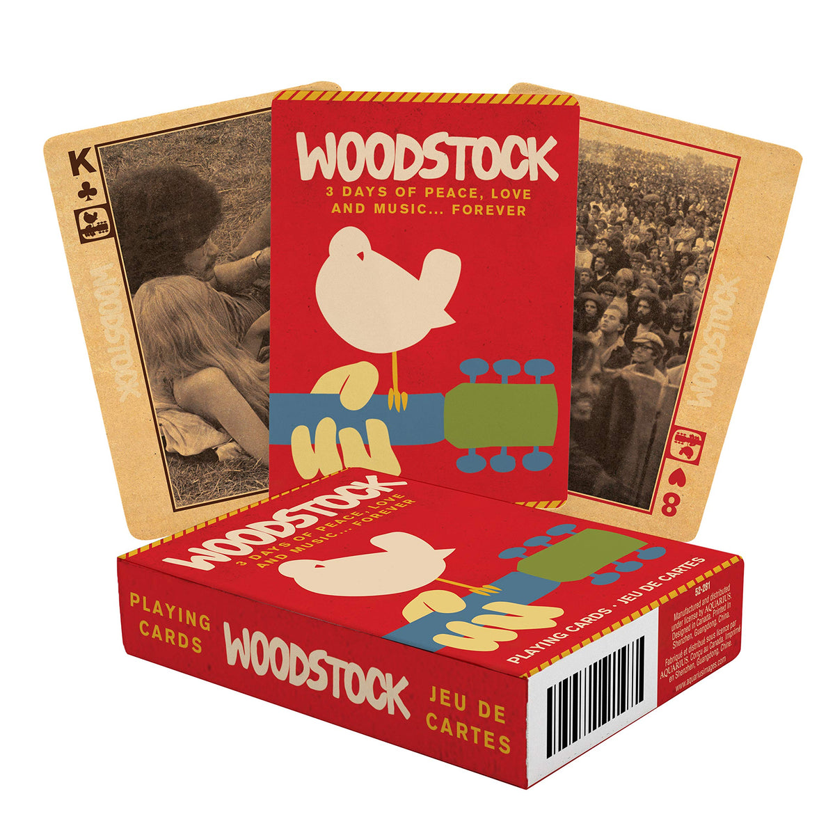 AQUARIUS Woodstock Playing Cards - Woodstock Themed Deck of Cards for Your Favorite Card Games - Officially Licensed Woodstock Merchandise & Collectible Gift