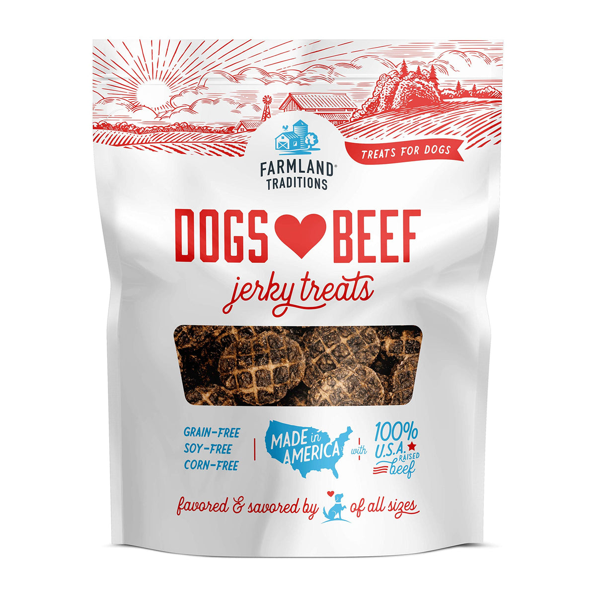 Farmland Traditions Filler Free Dogs Love Beef Premium Jerky Treats for Dogs (13.5 oz.)