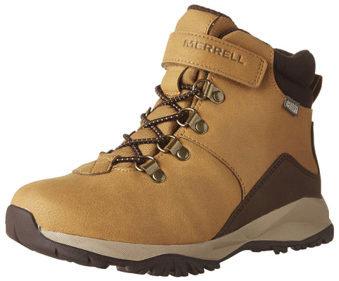 Merrell BoysÃ¢â‚¬â„¢ ml-B Alpine Casual Waterproof High Rise Hiking Boots, Orange (Wheat), 5 UK 37 EU