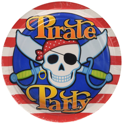 Amscan Pirate Party 7" Plates - 8 ct