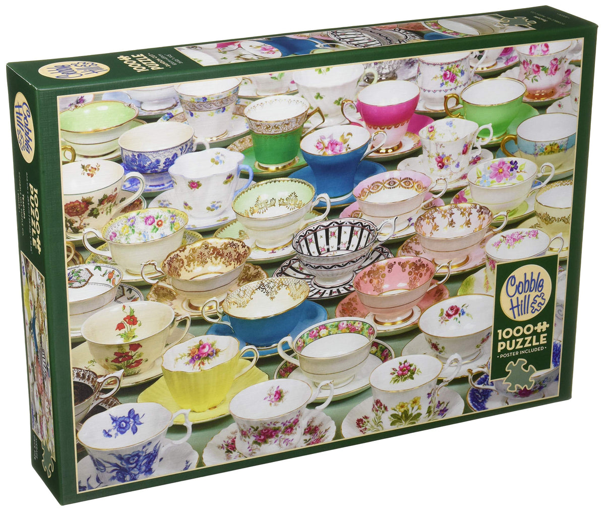 Cobblehill 80034 1000 pc Teacups Puzzle, Various