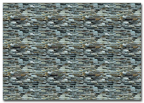 Busch 7421 Wall Card Layered Stone HO Scenery Scale Model Scenery