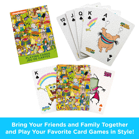 AQUARIUS Nickelodeon Cast Playing Cards - Nickelodeon Cast Themed Deck of Cards for Your Favorite Card Games - Officially Licensed Nickelodeon Merchandise & Collectible Gift