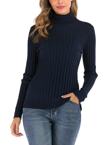Enjoyoself Womens Turtleneck Sweater Winter Jumper Long Sleeve Pullover Knit Ribbed Sweater Knitwear Tops