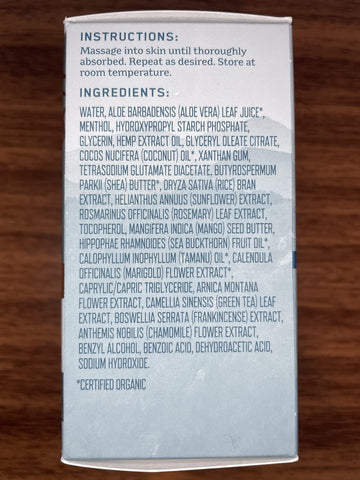 Hemp Infused Cooling Gel, 1.7 Ounce (Pack of 1)