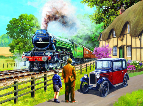 SUNSOUT INC - The Flying Scotsman - 1000 pc Jigsaw Puzzle by Artist: Kevin Walsh - Finished Size 20" x 27" Fathers Day - MPN# 13713